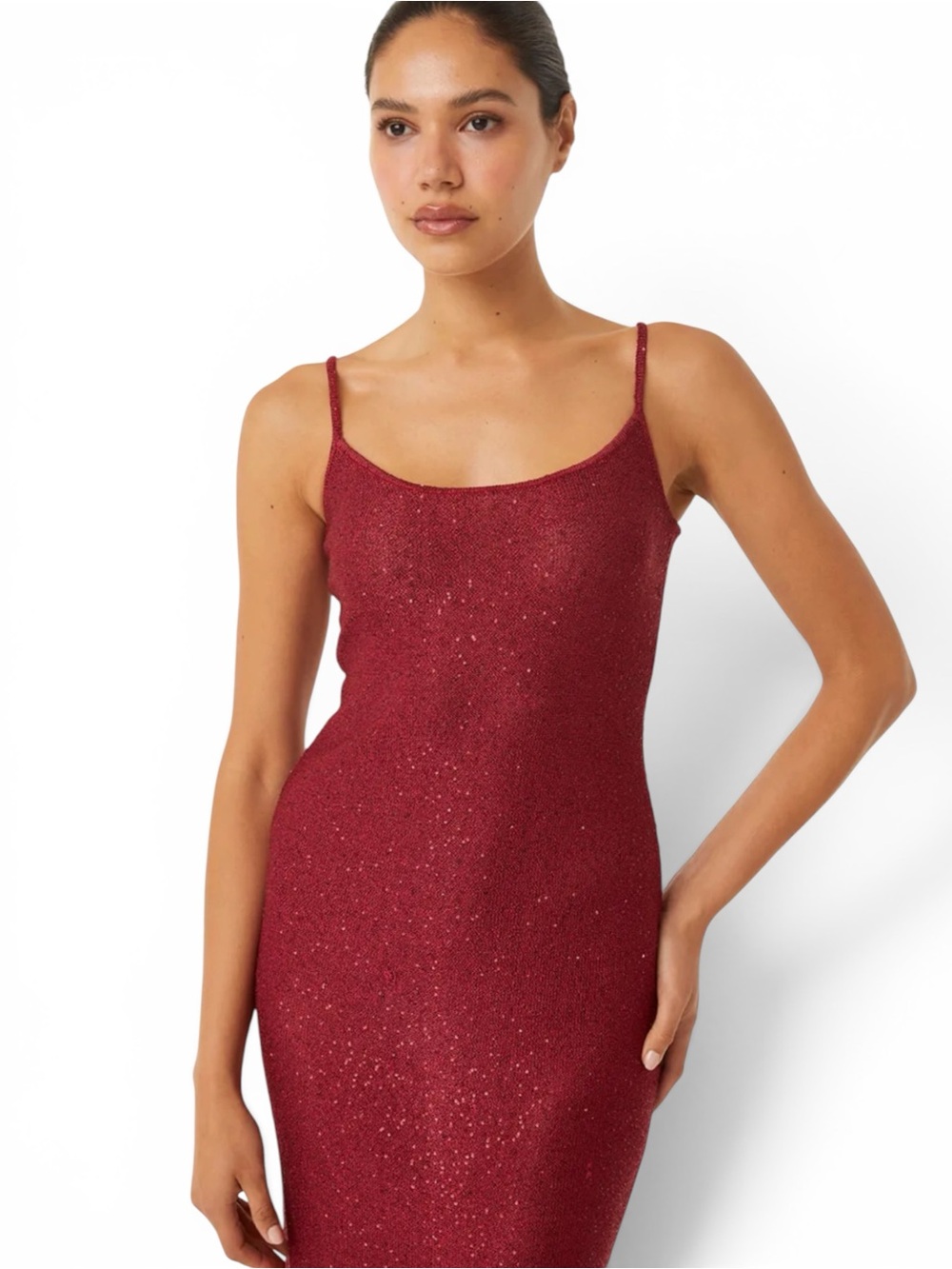 Misa Los Angeles Knit LISETTE DRESS in Lipstick red - Picture 8 of 14